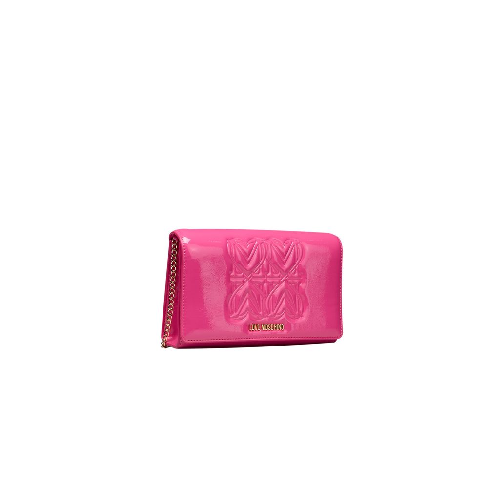 Pink Embossed Crossbody Bag