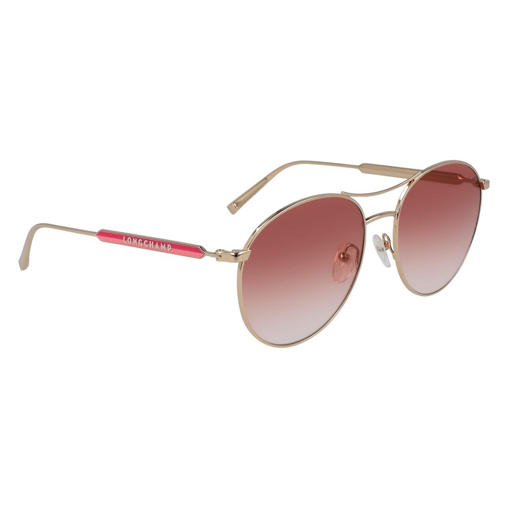 Gafas de sol de metal dorado rosa
