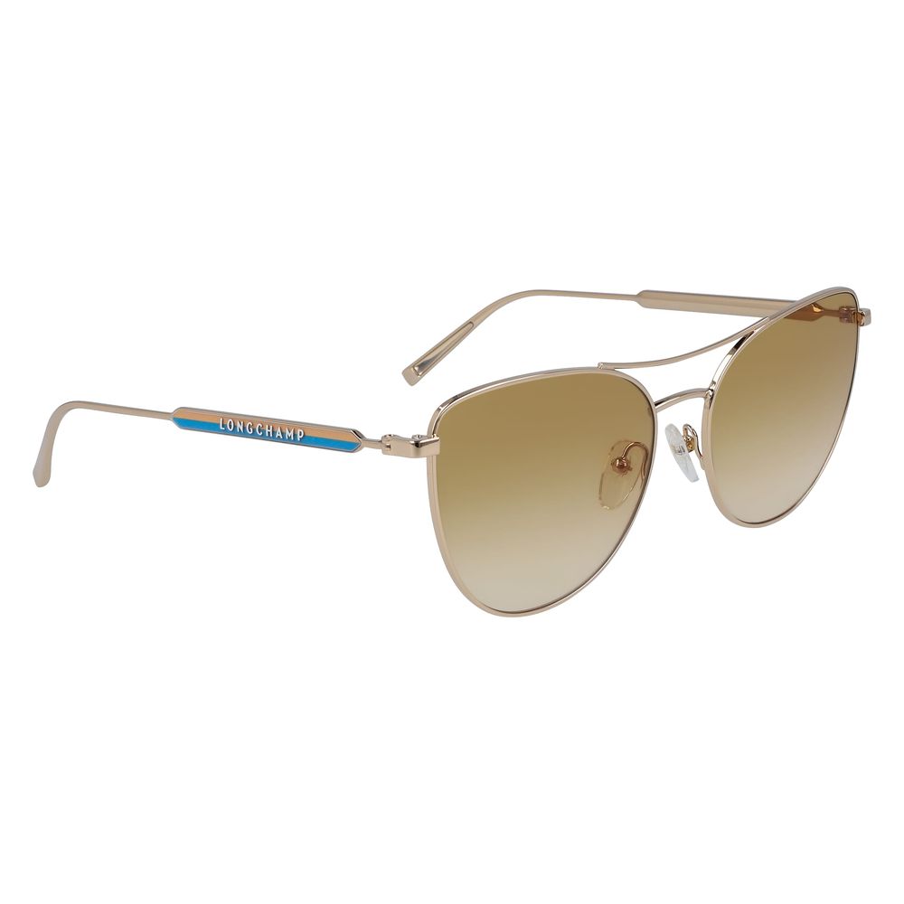 Lunettes de soleil en métal jaune