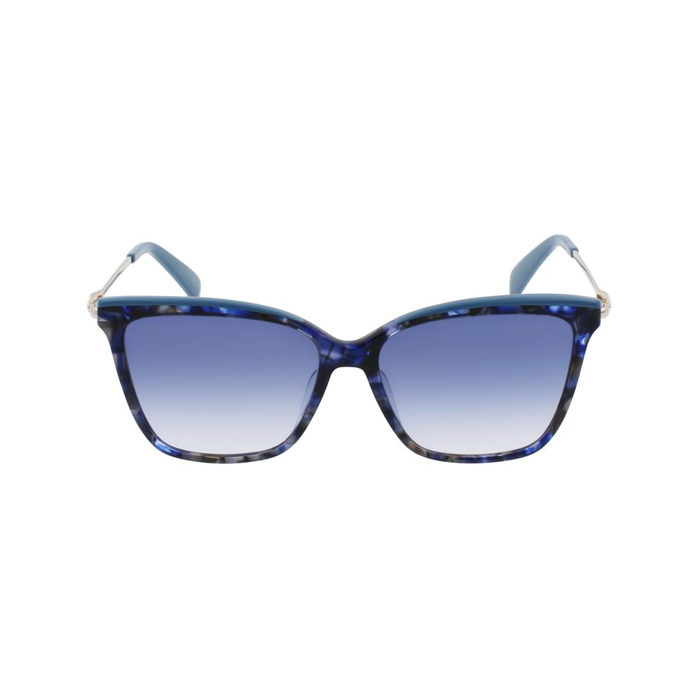 Lunettes de soleil en acétate bleu