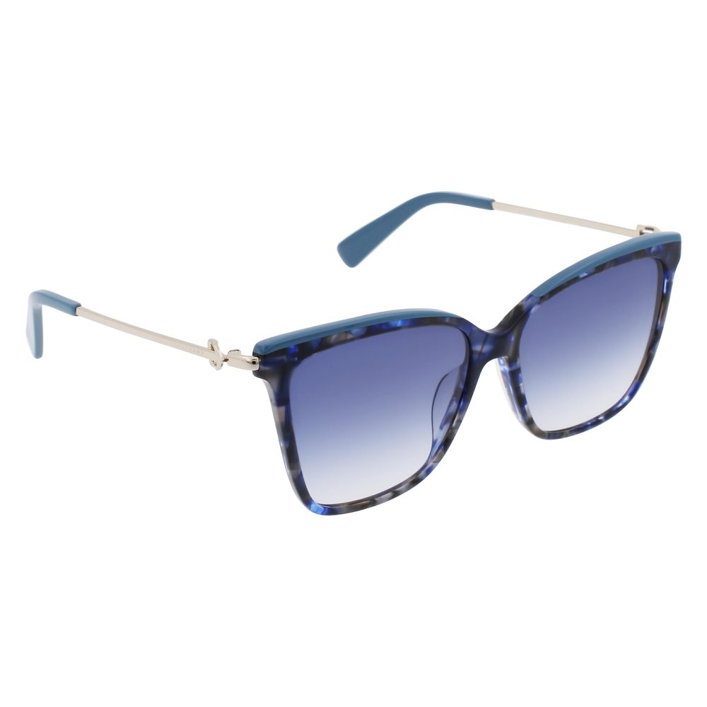 Lunettes de soleil en acétate bleu