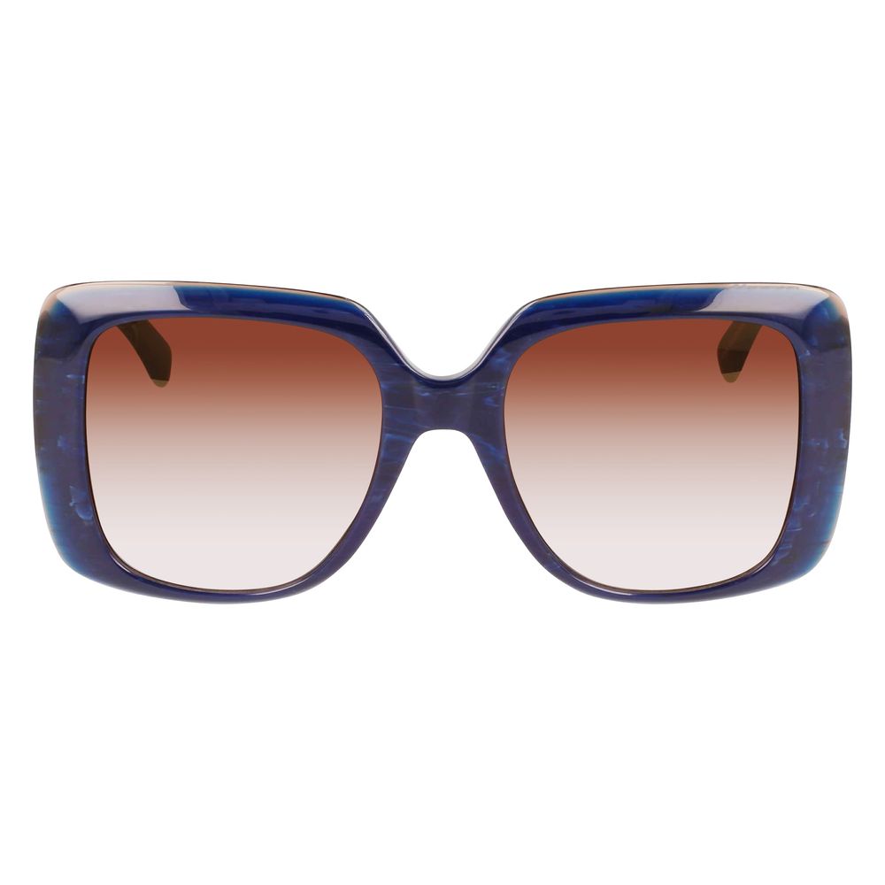 Lunettes de soleil en acétate bleu