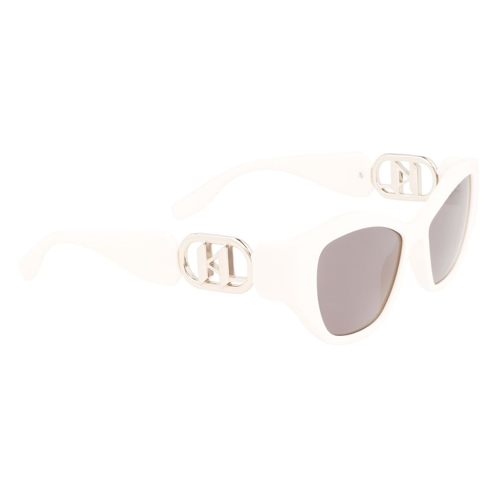 Lunettes de soleil blanches injectées
