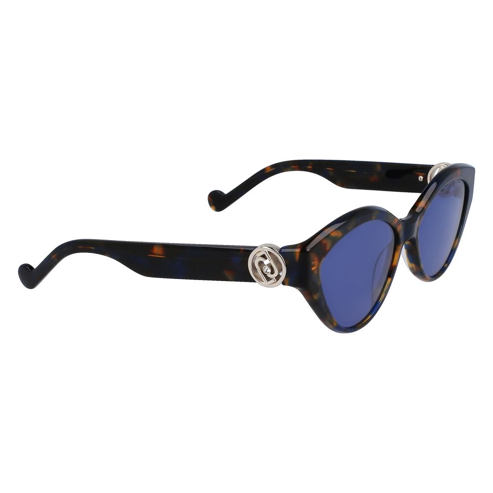 Lunettes de soleil en acétate bleu