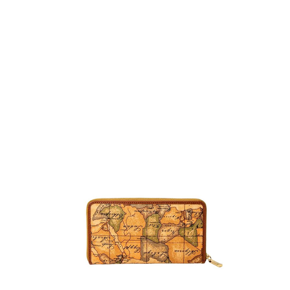 Portefeuille en cuir beige