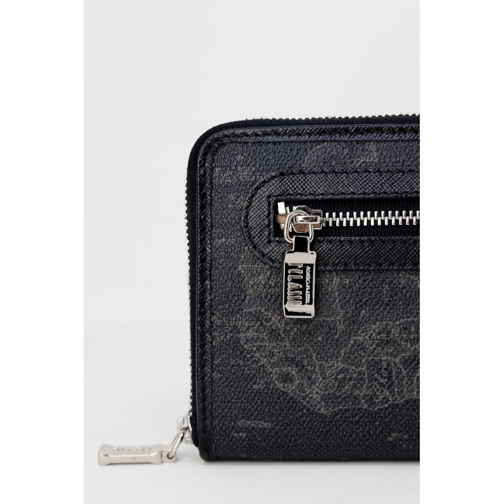 Geo Black Large Zipped Wallet