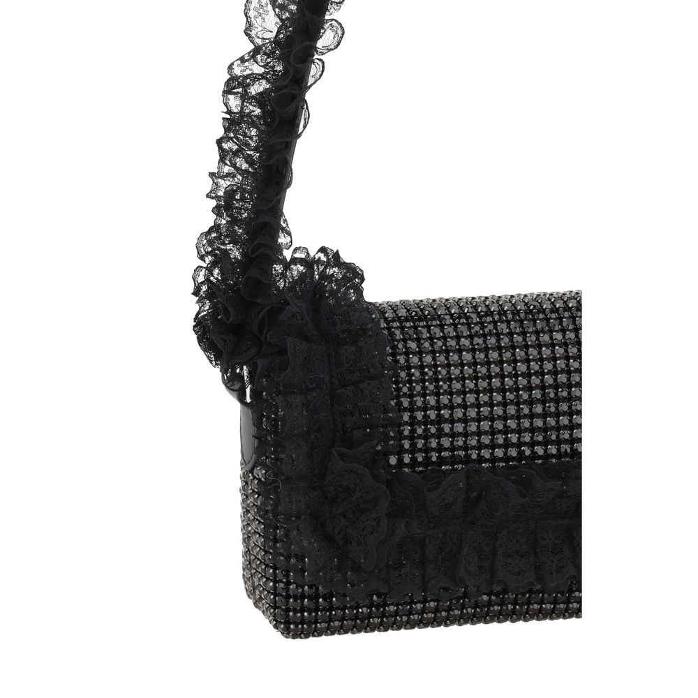 Bolso de hombro de encaje de cristal