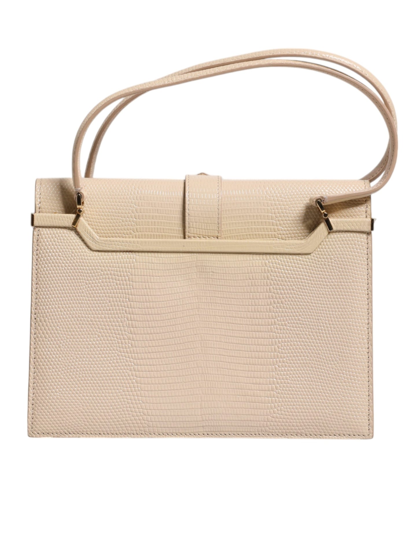 Sac à bandoulière Ingrid en cuir beige avec poignée supérieure