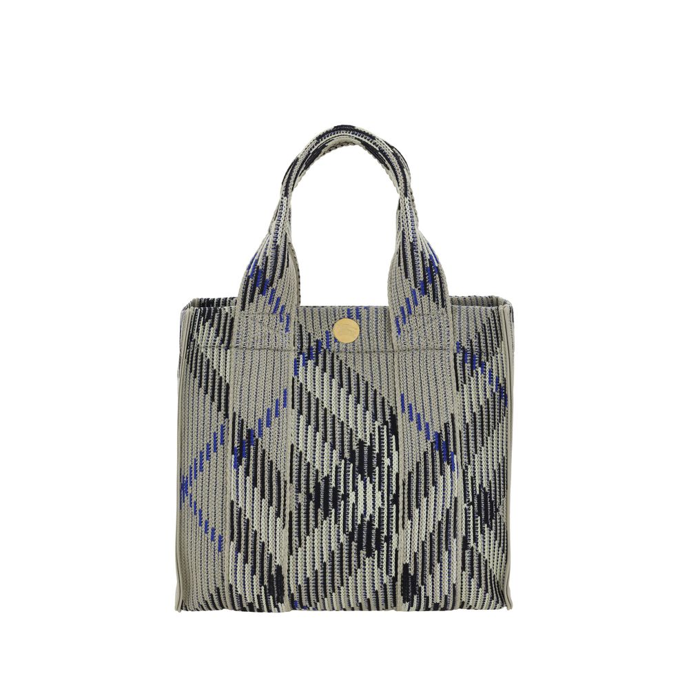 Mini Check Knitted Tote Bag