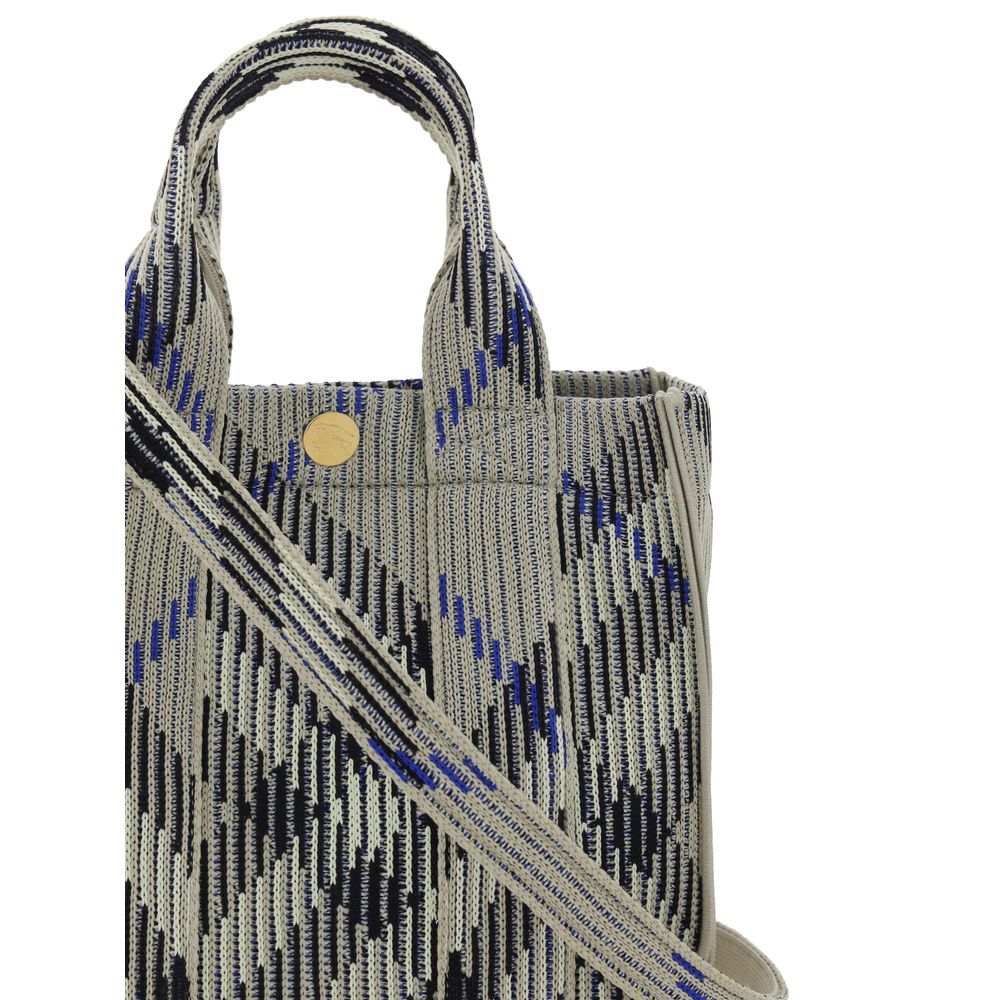 Mini Check Knitted Tote Bag