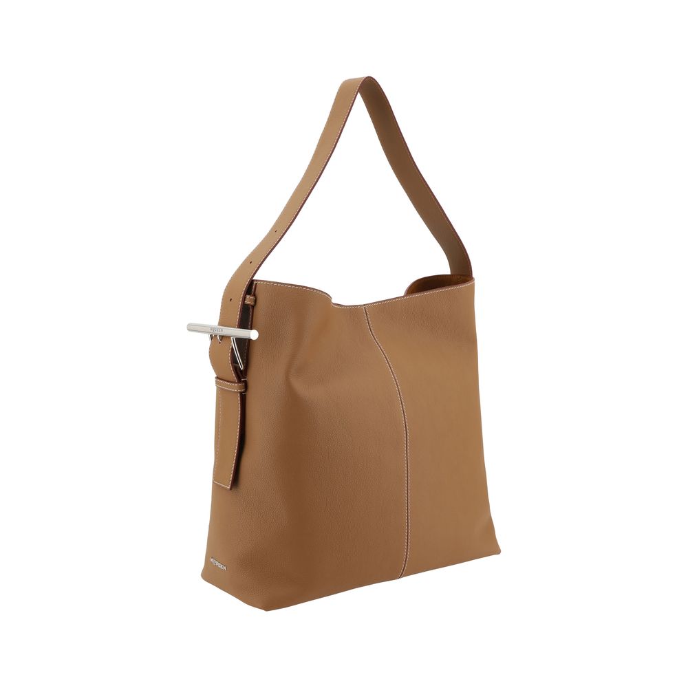 T-Bar Sling Shoulder Bag in Tan