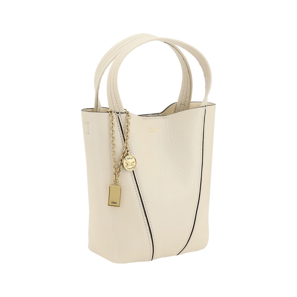 Small Spin Tote Bag in Grained Leather