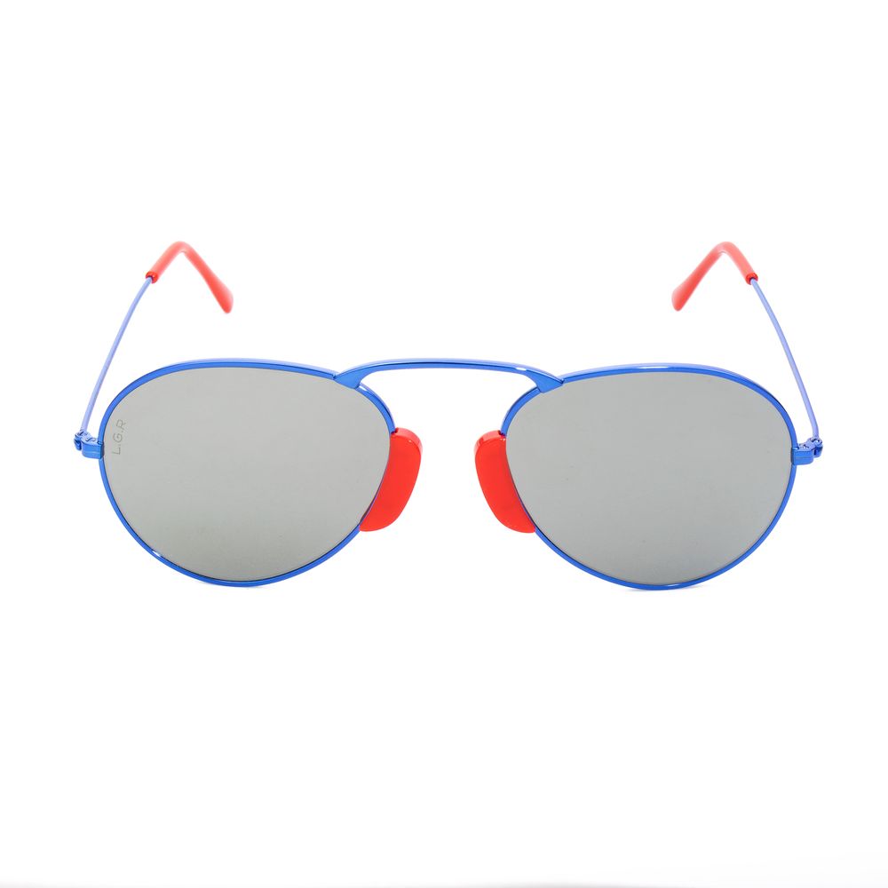 Lunettes de soleil en métal bleu