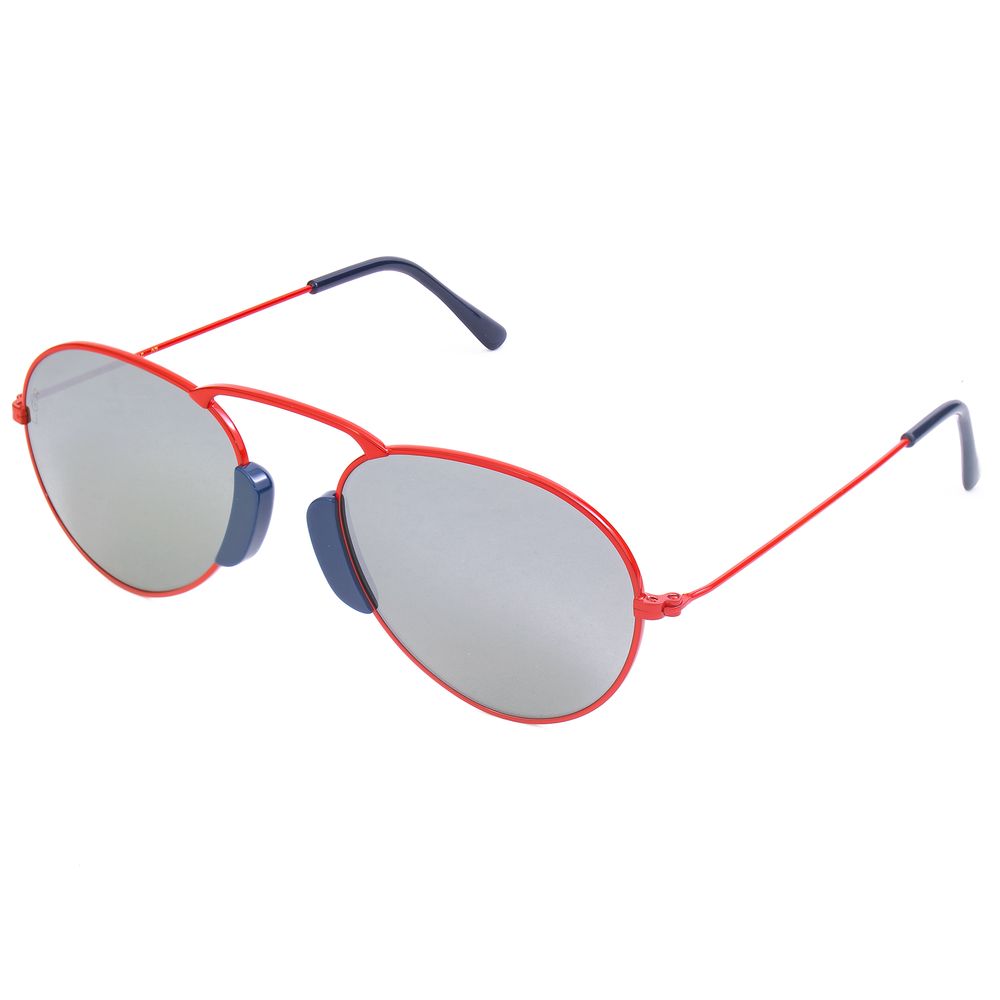 Gafas de sol de metal rojo