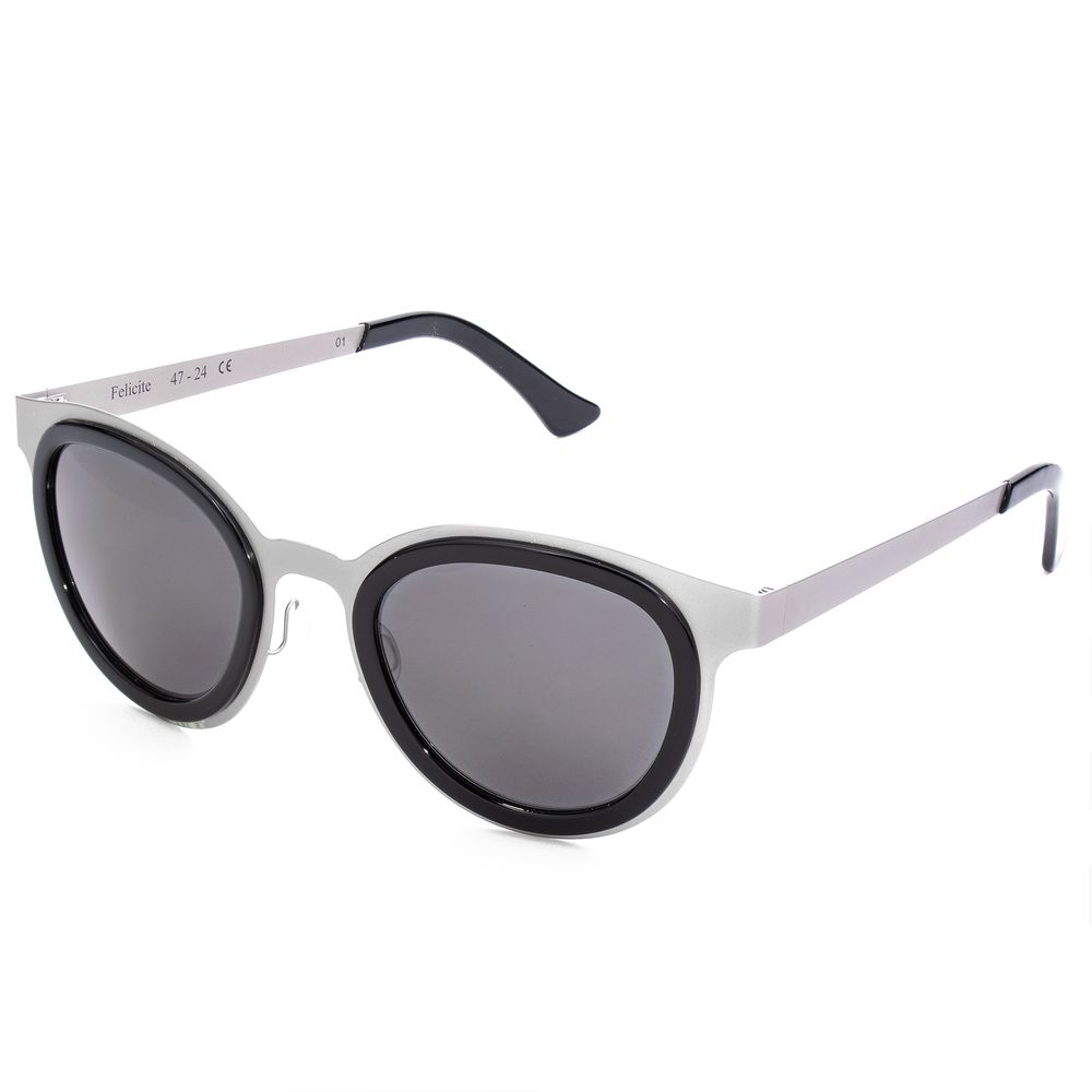 Gafas de sol de acero inoxidable gris