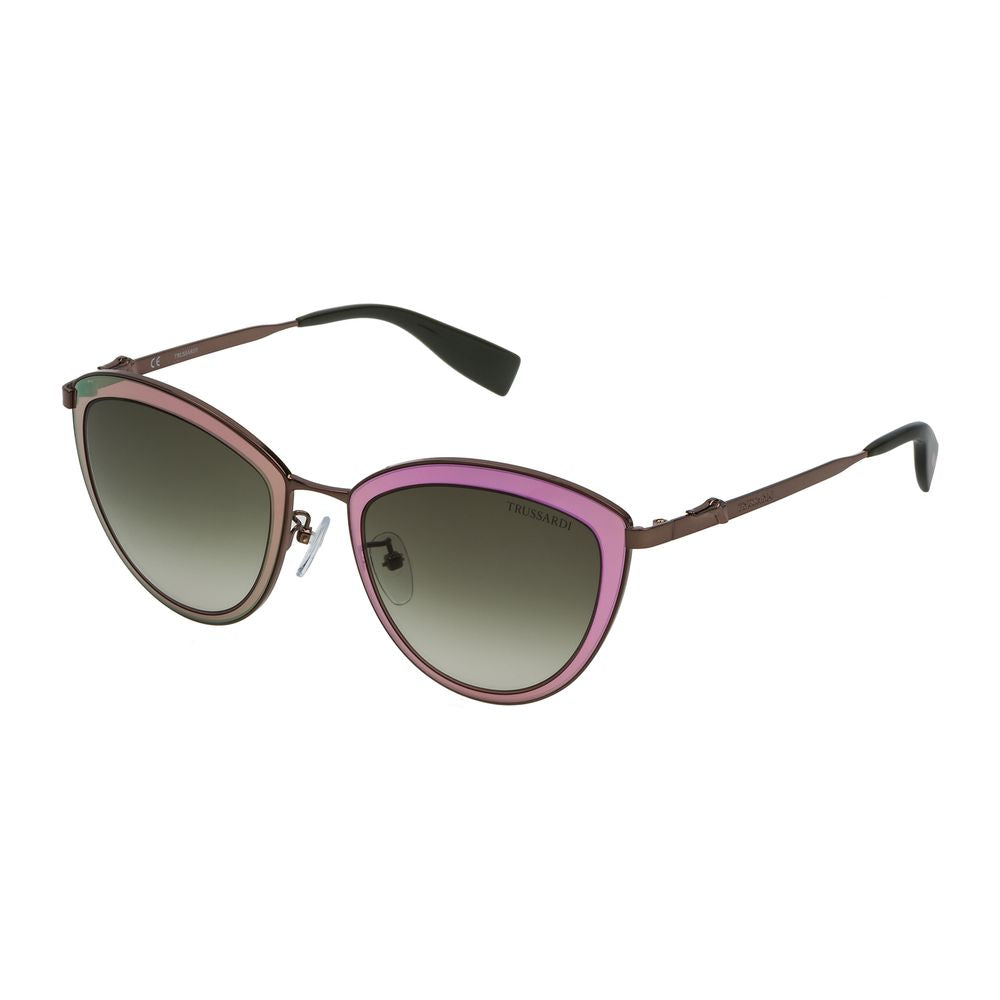 Lunettes de soleil en métal marron