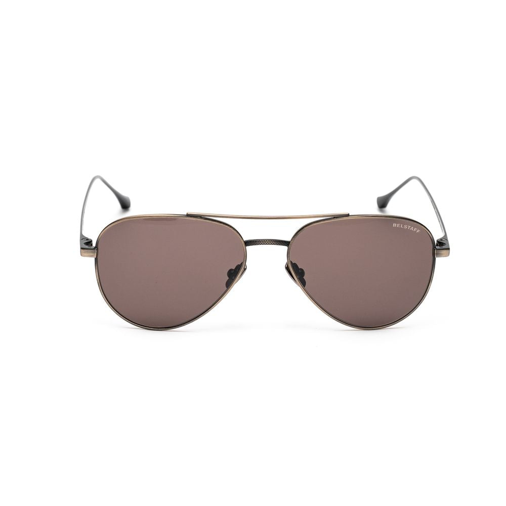 Lunettes de soleil marron en acier inoxydable