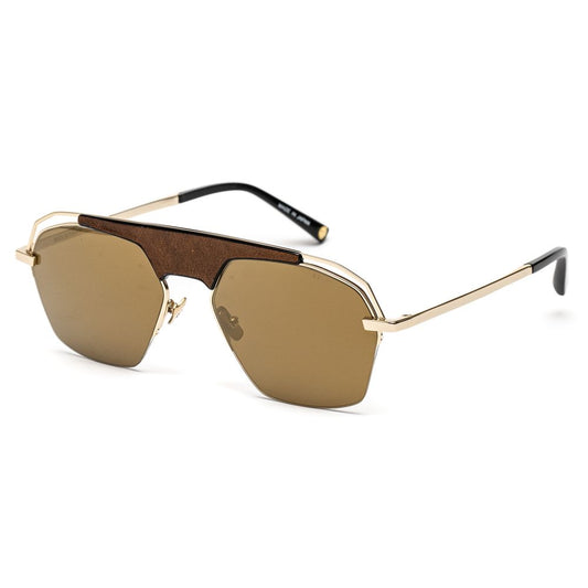 Lunettes de soleil en titane doré