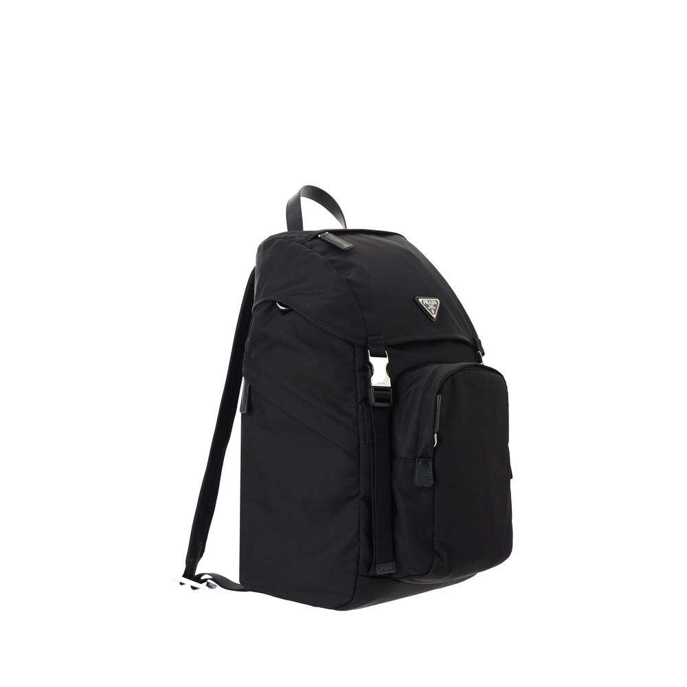 Re-Nylon and Saffiano Leather Backpack