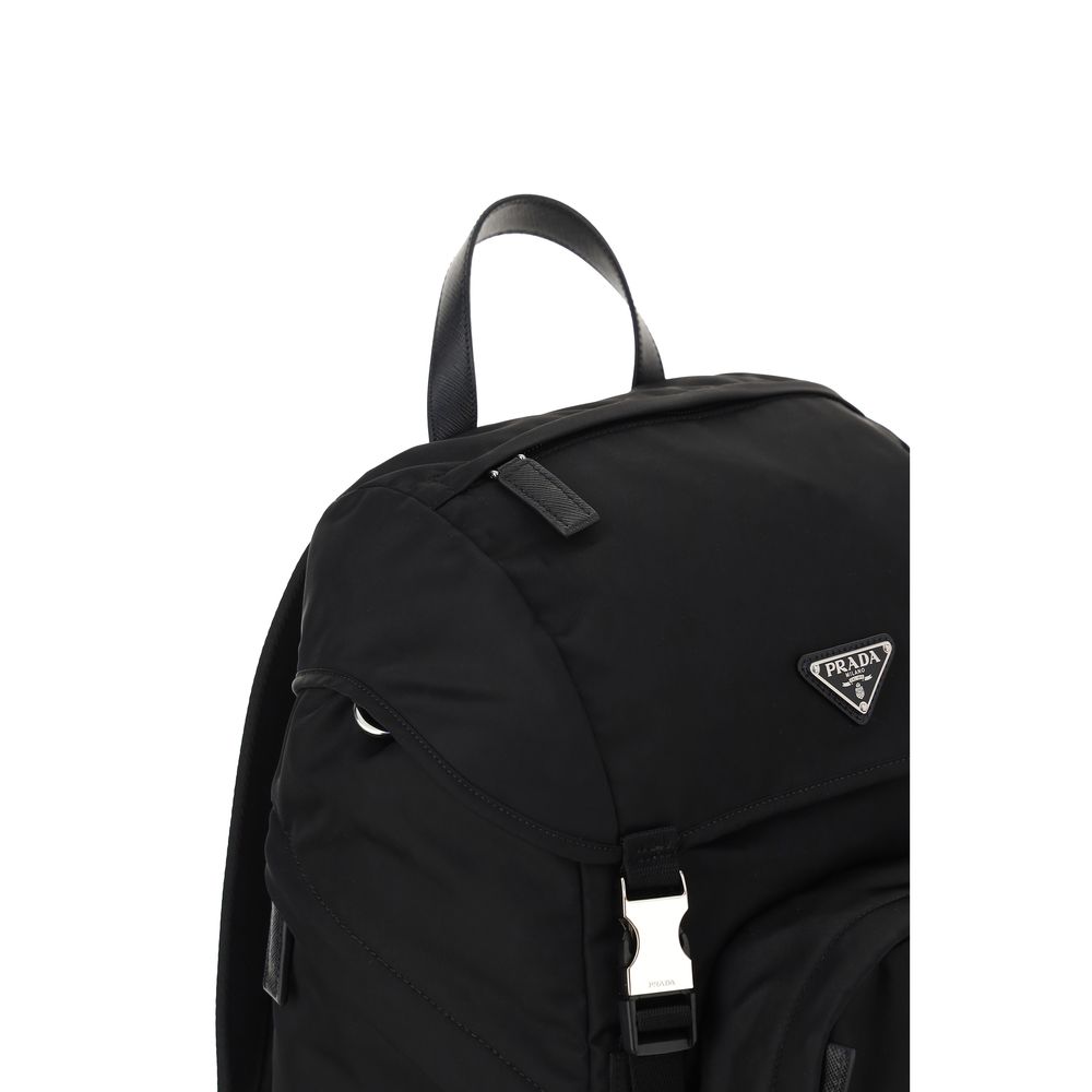 Re-Nylon and Saffiano Leather Backpack