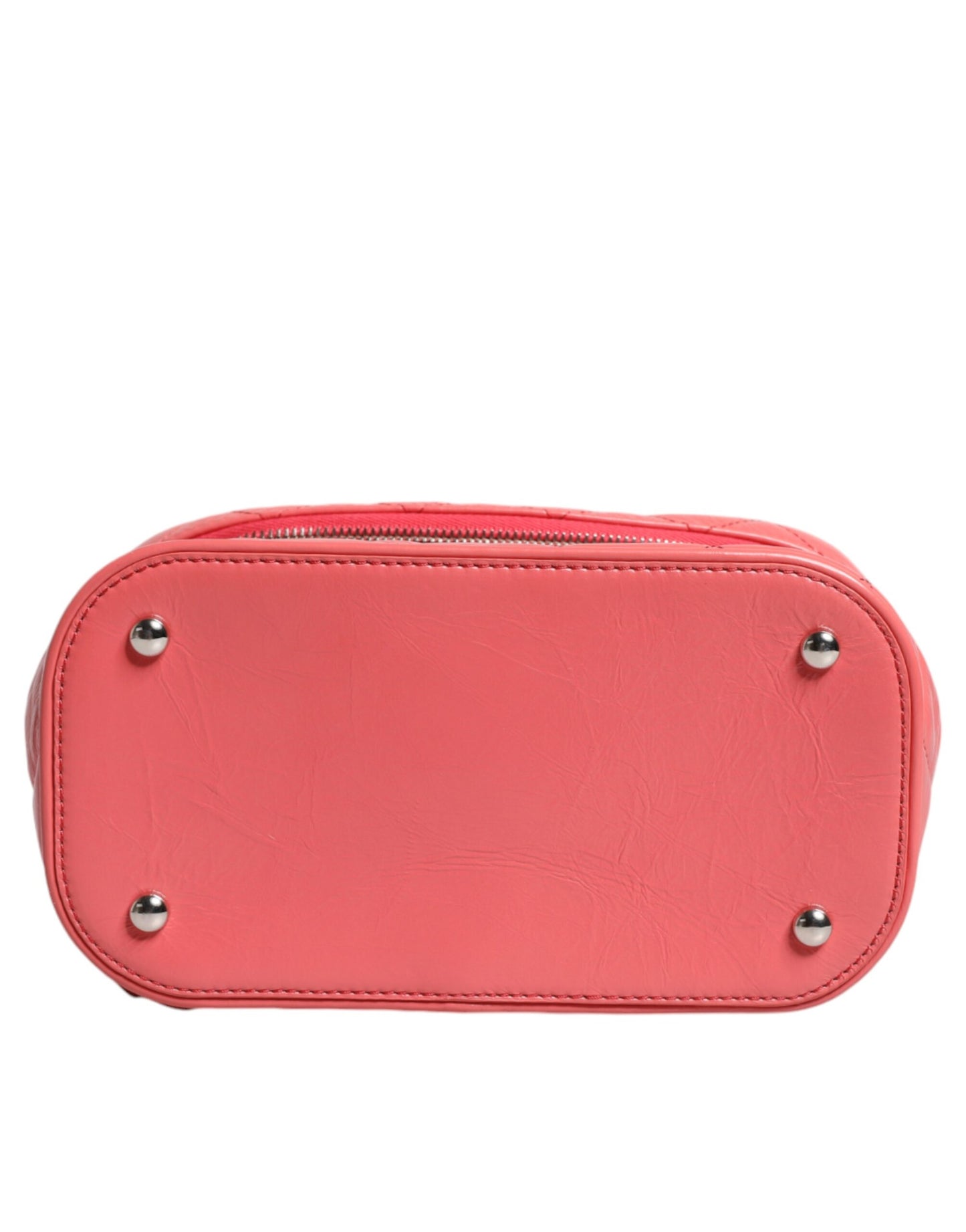 Pink Leather and Vinyl Backpack Purse Bag