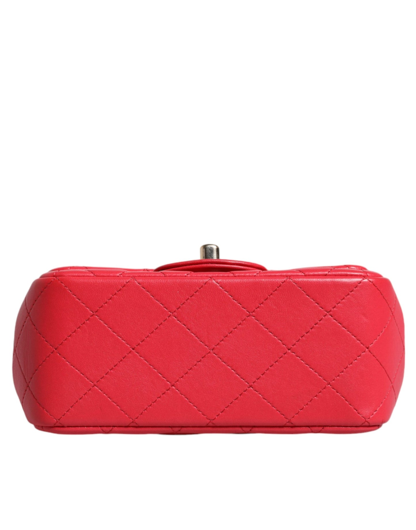 Mini sac à main rose en cuir d'agneau matelassé avec chaîne et épaule