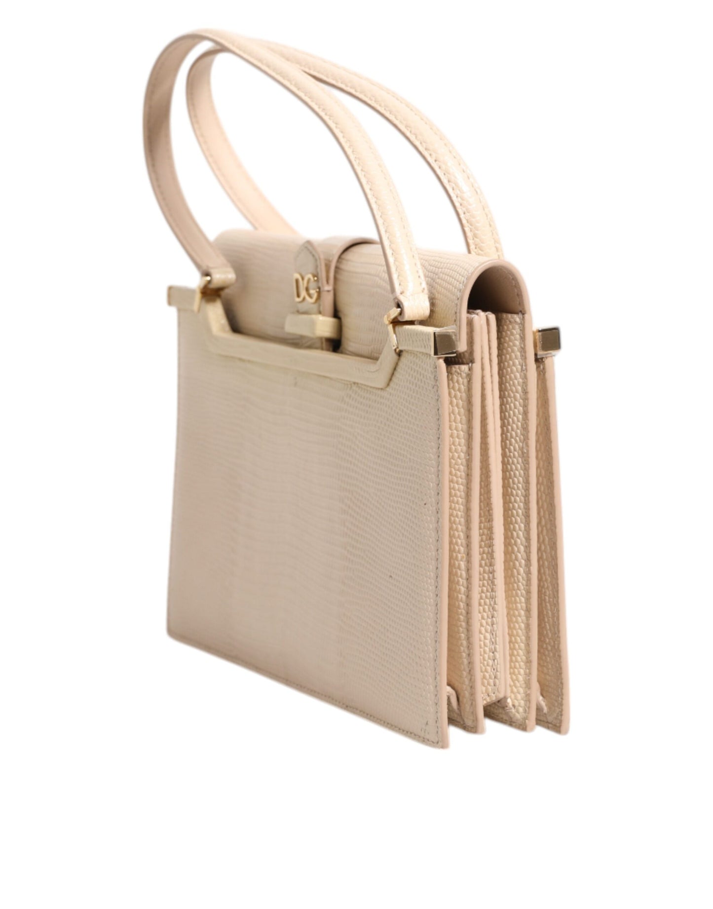 Sac à bandoulière Ingrid en cuir beige avec poignée supérieure
