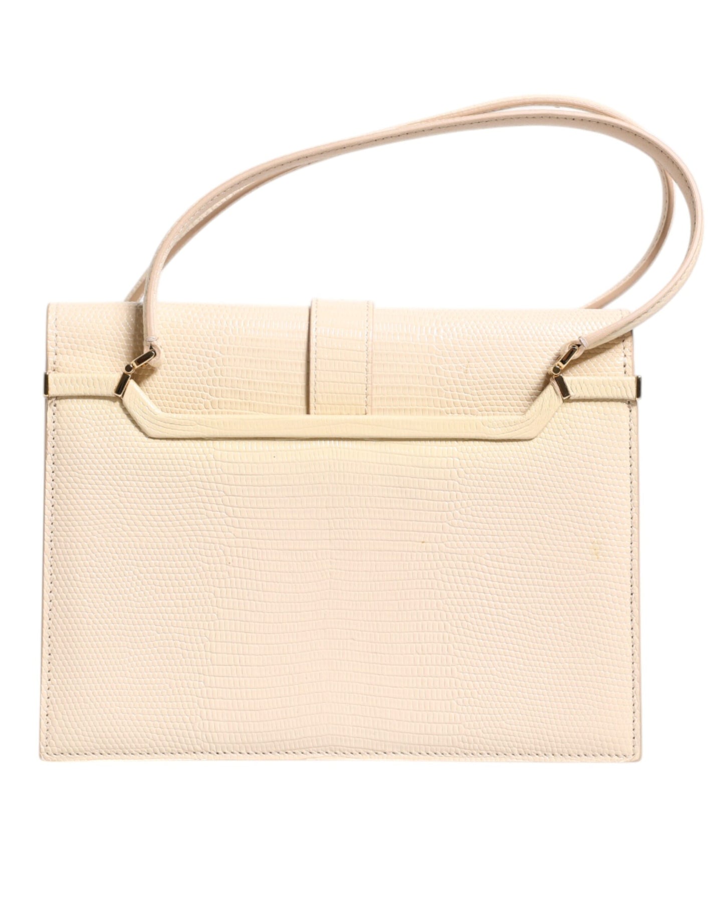 Sac à bandoulière Ingrid en cuir beige avec poignée supérieure