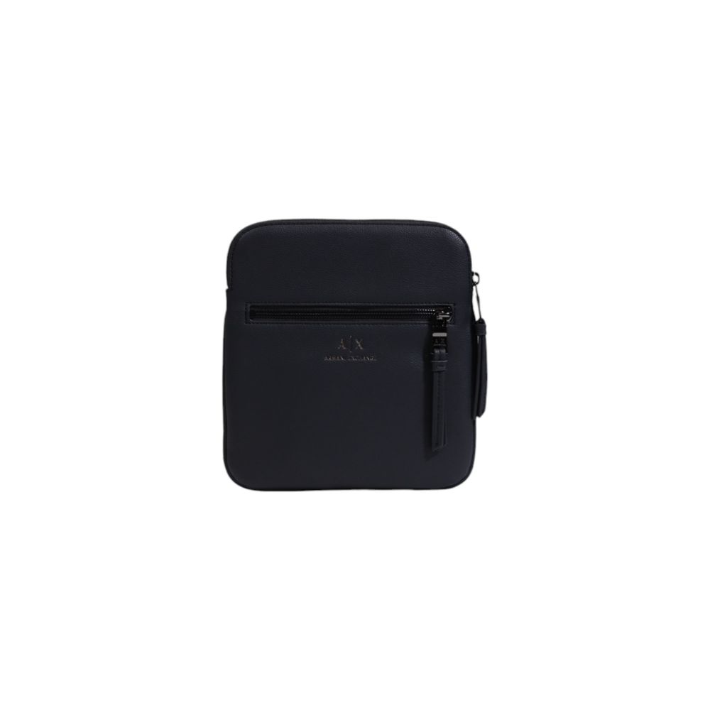 Semi-Rigid Flat Shoulder Bag with External Pocket