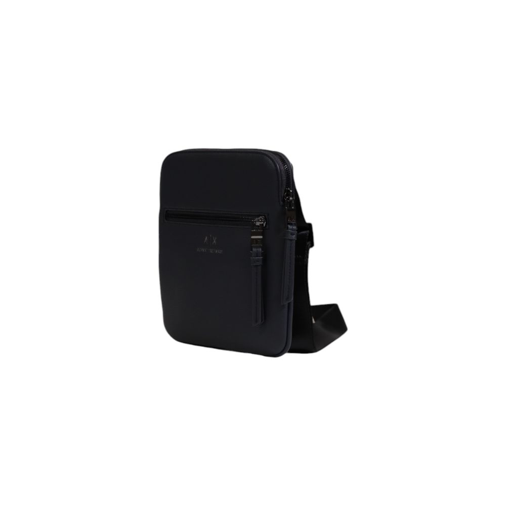 Semi-Rigid Flat Shoulder Bag with External Pocket