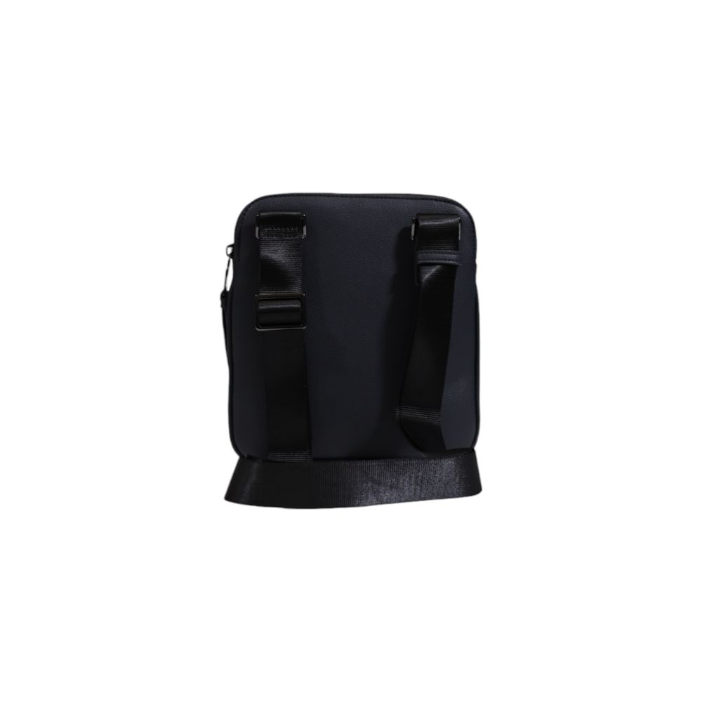 Semi-Rigid Flat Shoulder Bag with External Pocket