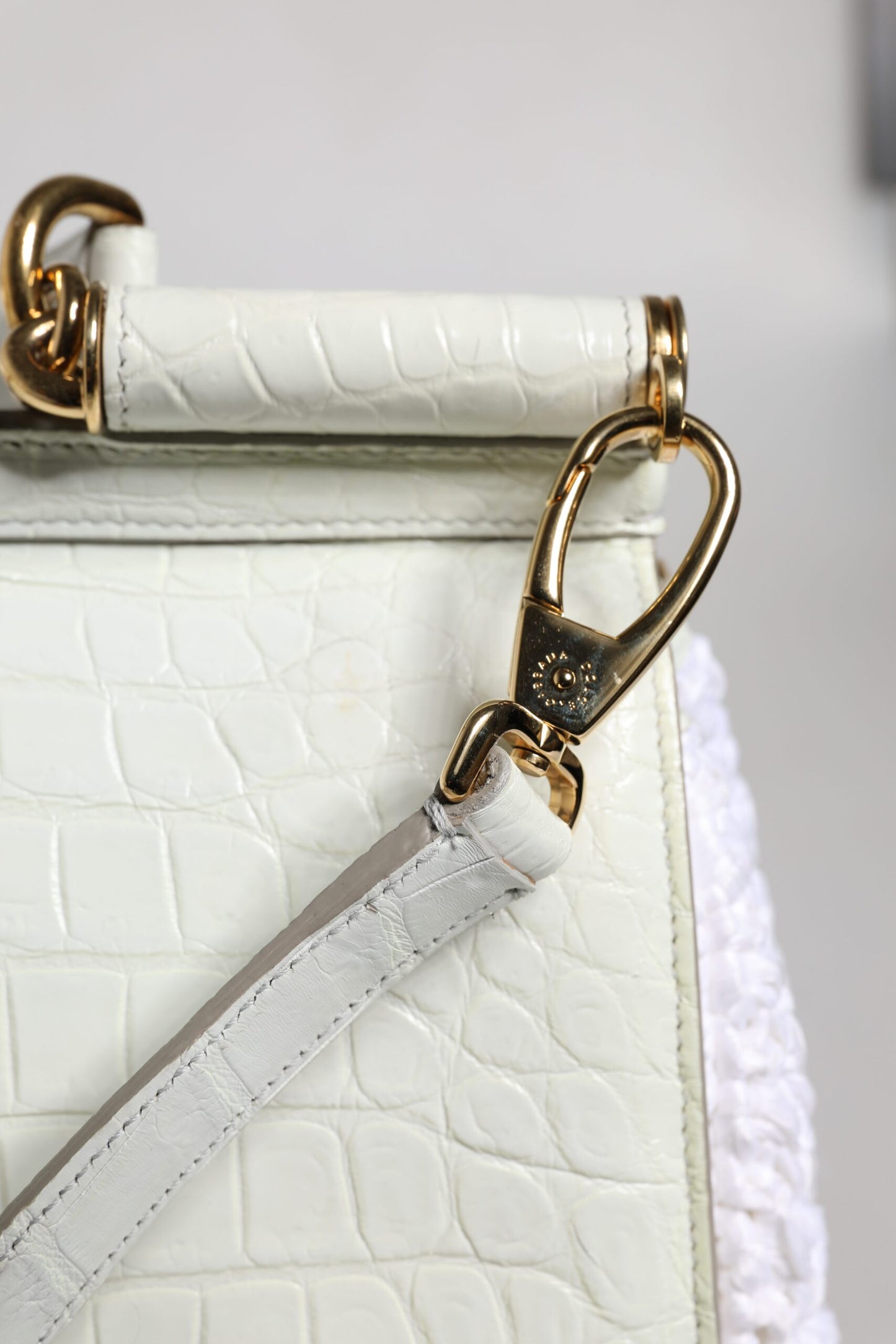 Sicily Handbag in Leather and Raffia