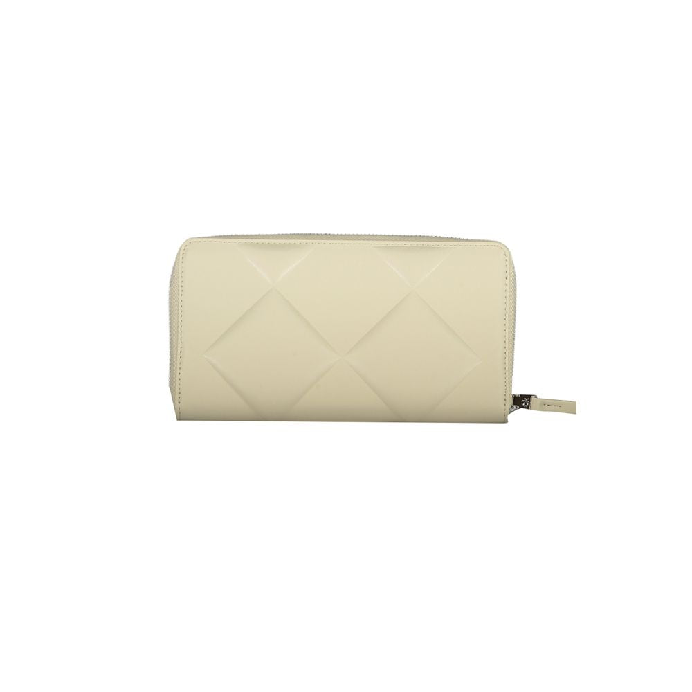 Portefeuille en polyester beige