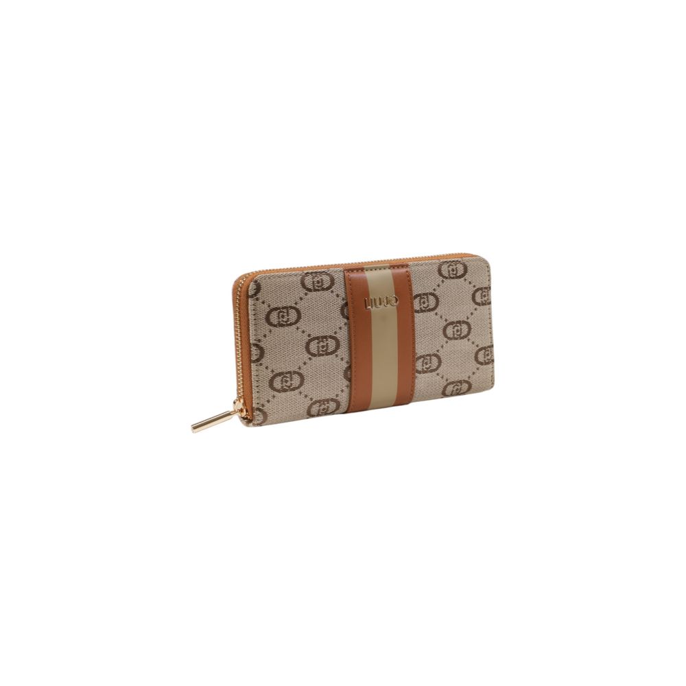 Portefeuille en polyester beige