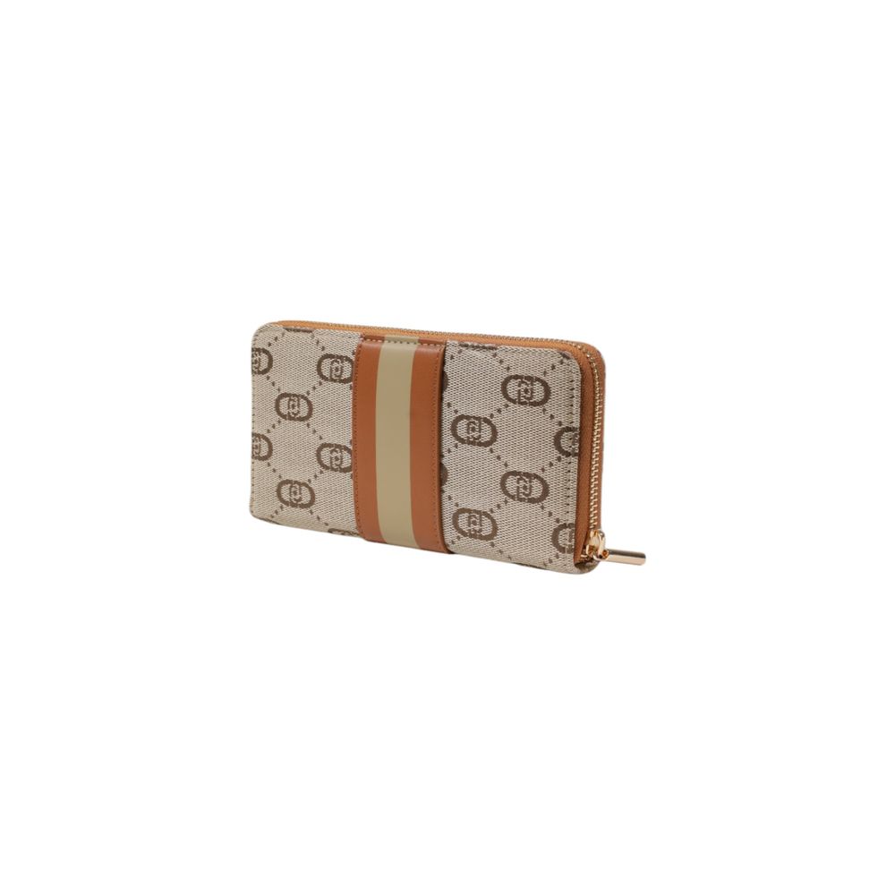 Portefeuille en polyester beige