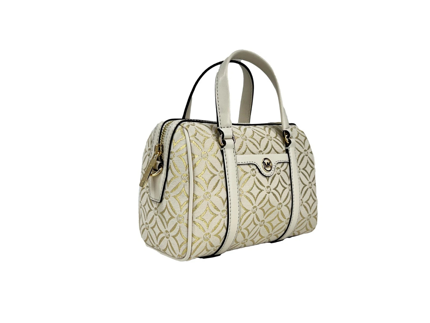 Petit sac à main de voyage en cuir grainé, couleur or pâle, multi-couleurs