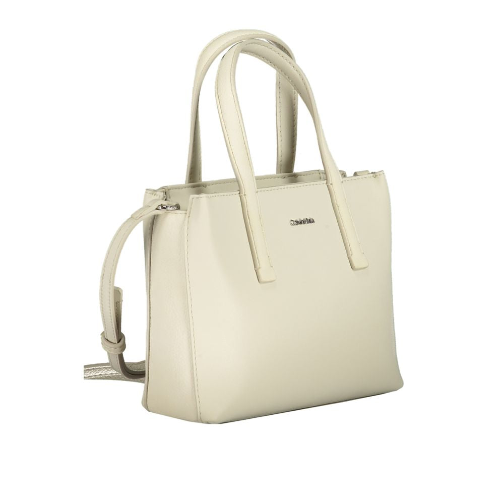 Sac à main en polyester beige