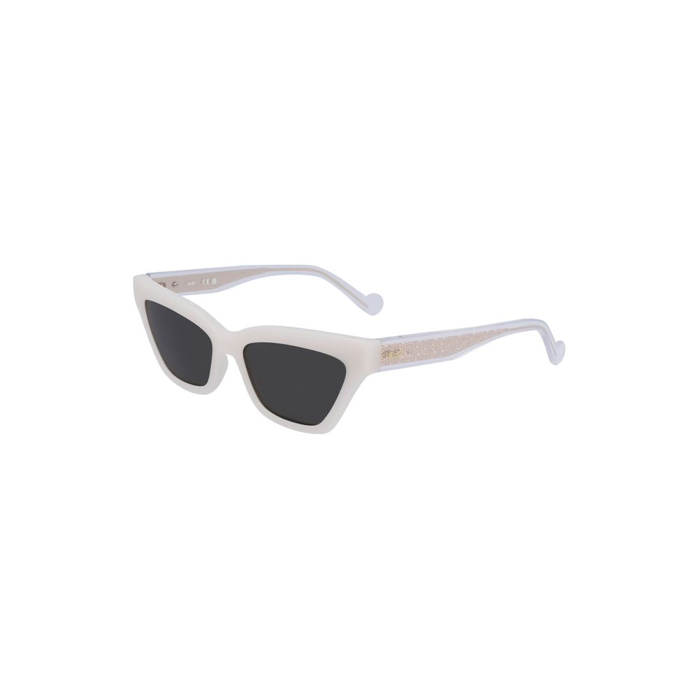 Lunettes de soleil blanches injectées pour femmes