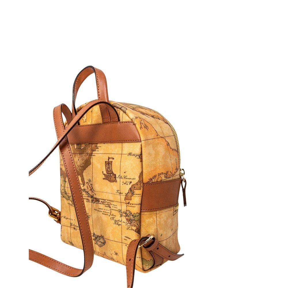 Sac à dos en cuir beige