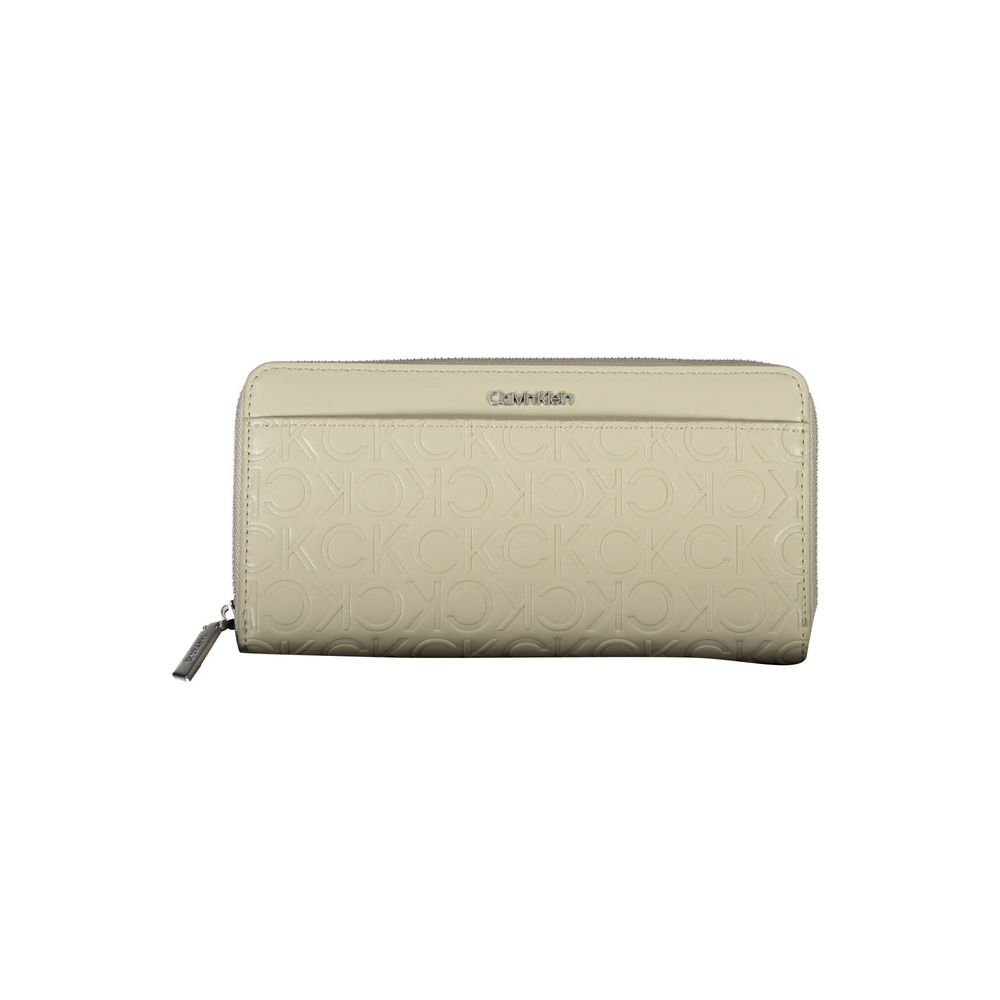 Portefeuille femme en polyéthylène beige