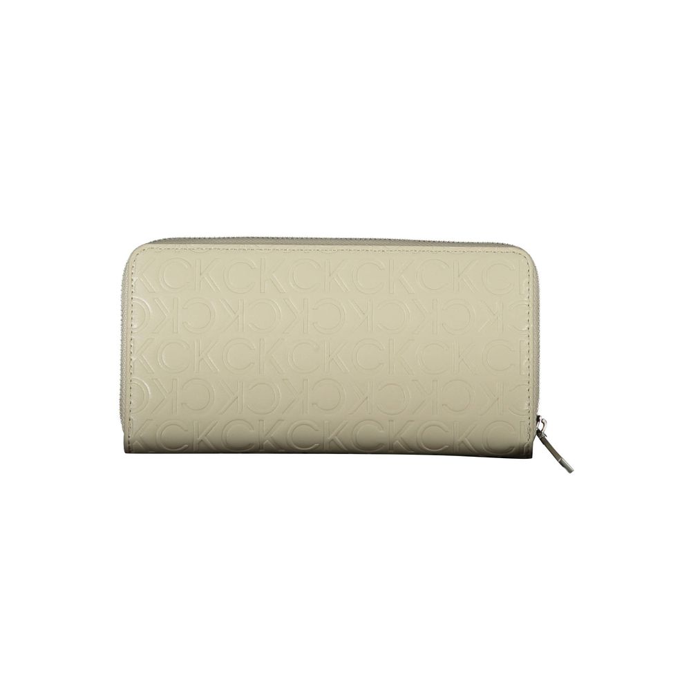 Portefeuille femme en polyéthylène beige