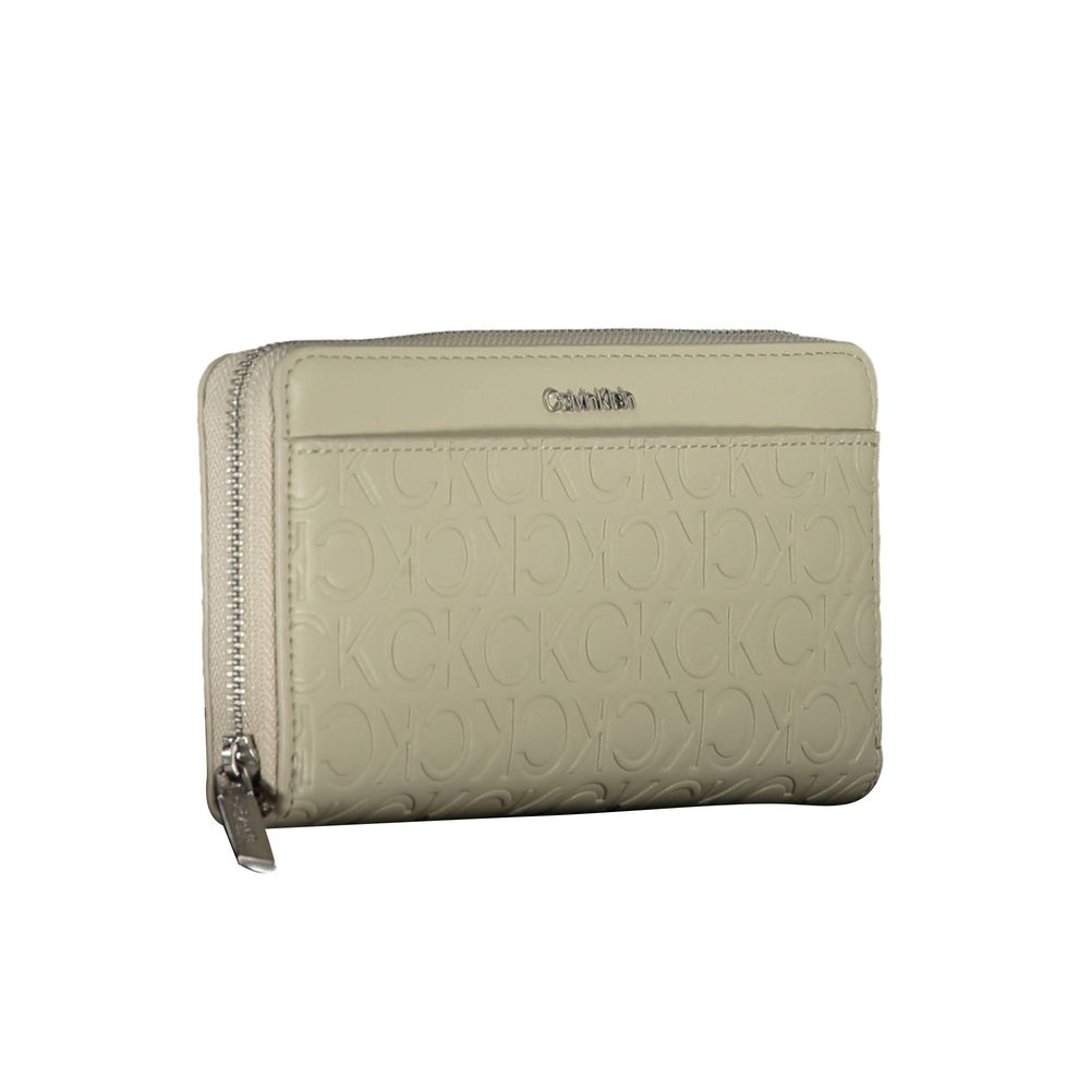 Portefeuille femme en polyéthylène beige