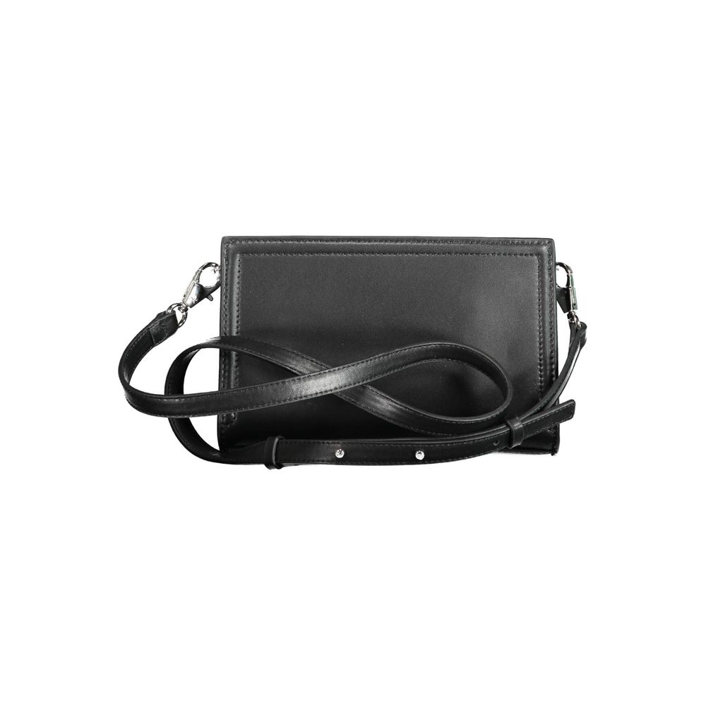 Black Polyester Women Handbag
