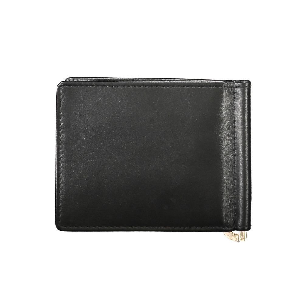 Cartera de cuero negra para hombre