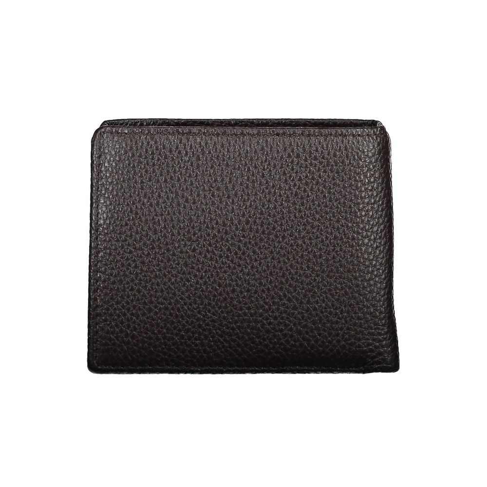 Cartera de cuero marrón para hombre