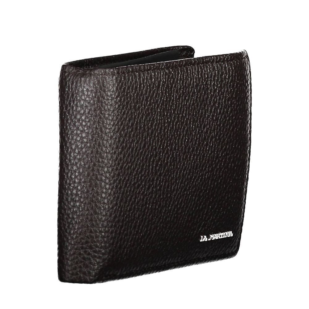 Cartera de cuero marrón para hombre