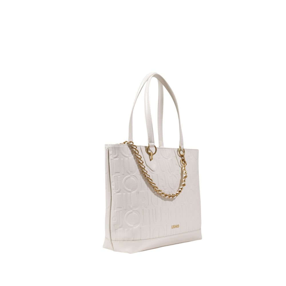 Sac à main en polyéthylène crème