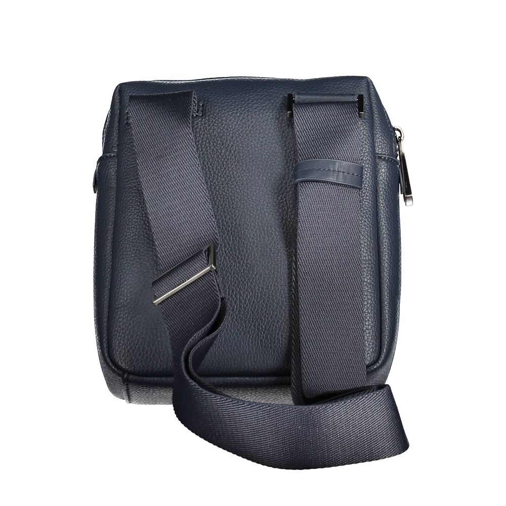 Blue Polyester Shoulder Bag