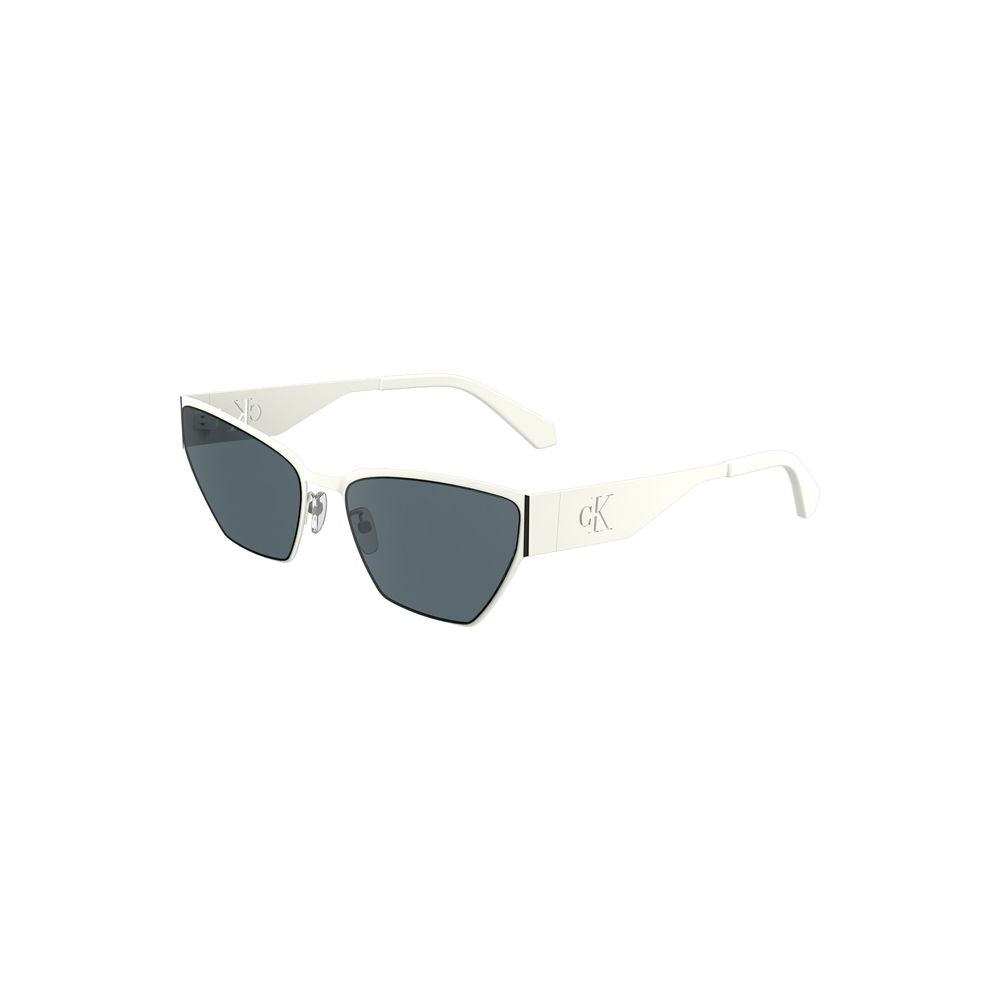 Lunettes de soleil en métal blanc