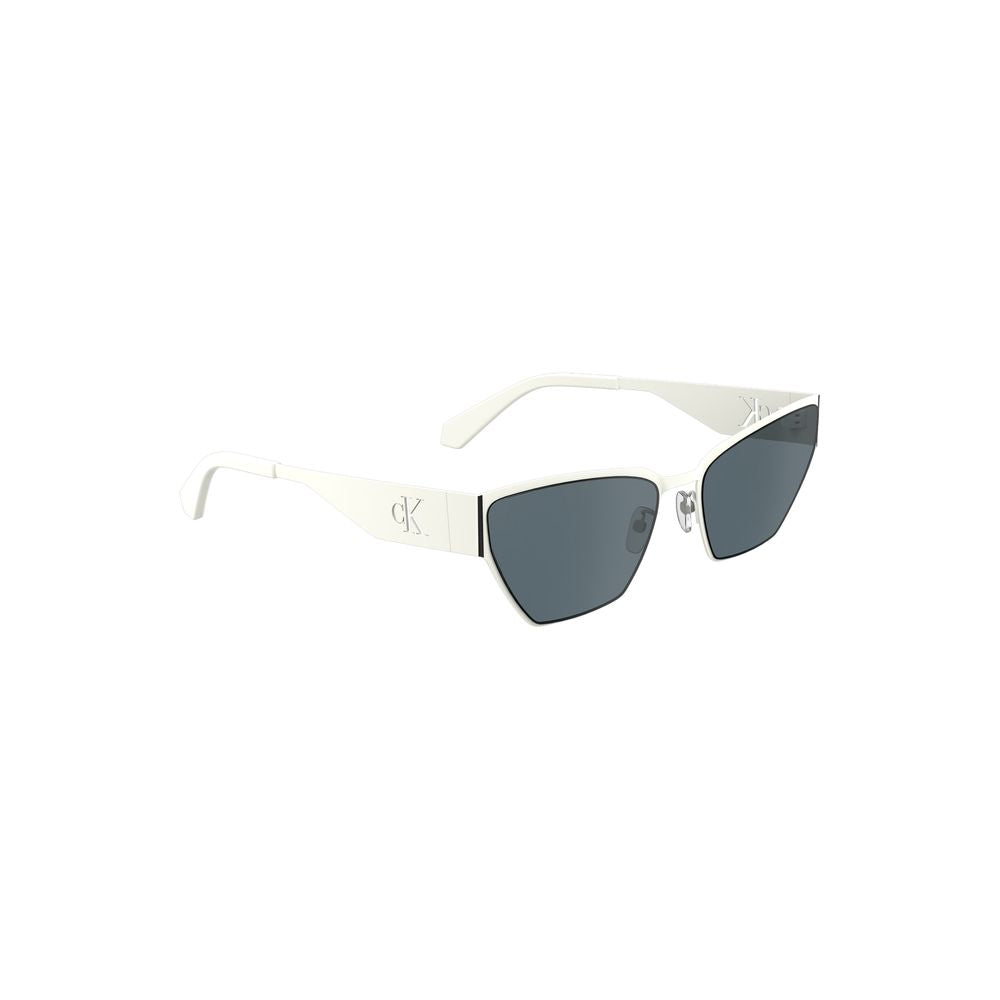 Lunettes de soleil en métal blanc